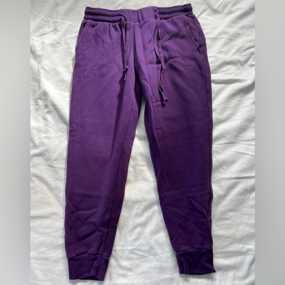 Purple Fabletics Sweatpants, Size Medium